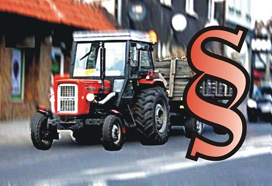 Pijany traktorzysta bez prawa jazdy