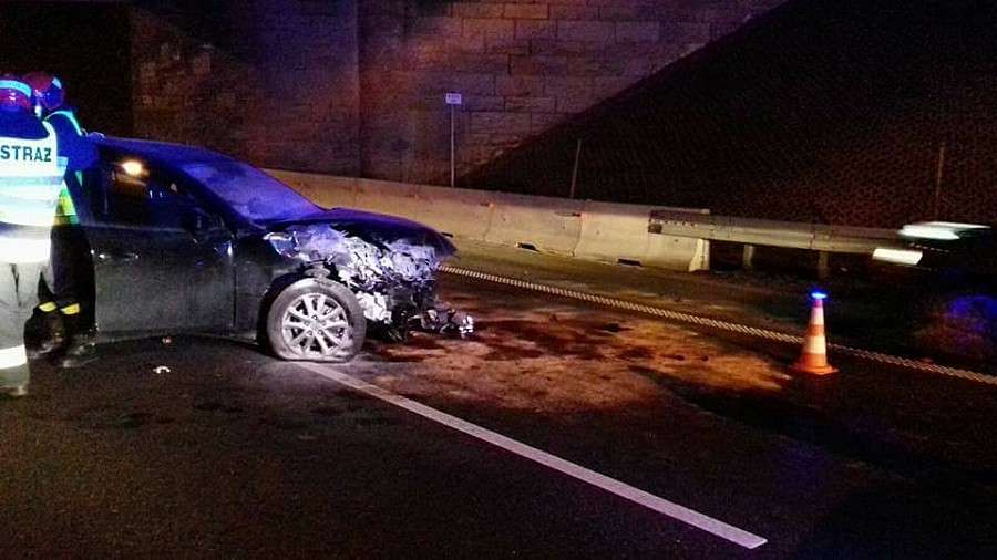 Kierowca uciekł po wypadku na autostradzie A4