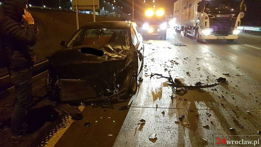 Zderzenie na autostradzie A4