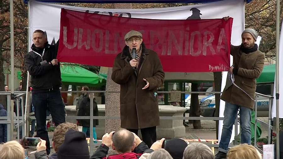 J. Pinior na proteście KOD-u we Wrocławiu: Nie złamiecie mnie