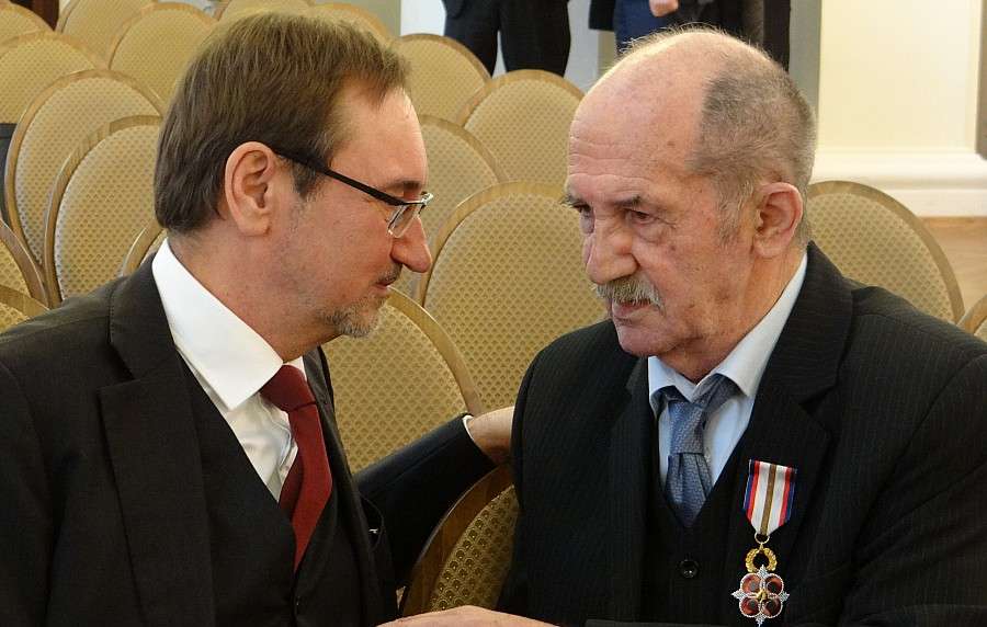 Uroczystość wręczenia Medalu Złotej Lipy dla Jana Mroczkowskiego, legendarnego kuriera Solidarności 