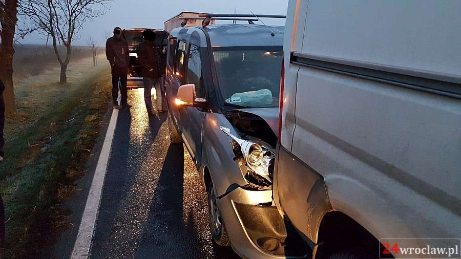 Wypadek na drodze Wrocław - Świdnica