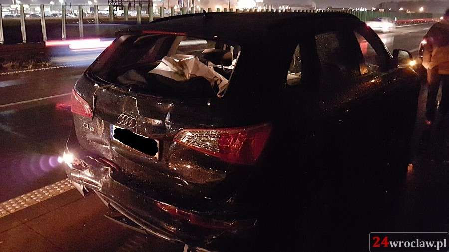 Wypadek na autostradzie pod Wrocławiem