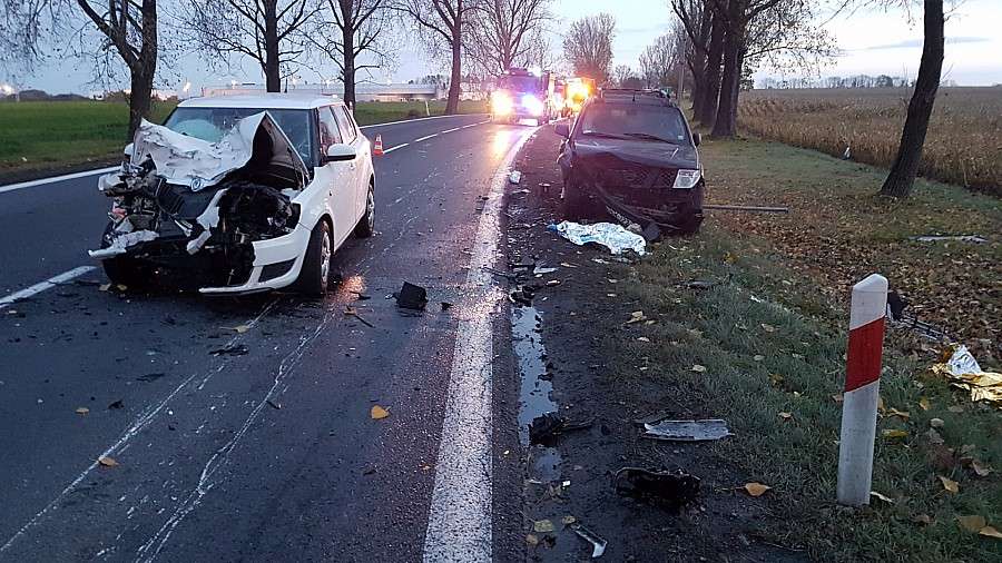 Wypadek pod Kobierzycami. Jedna osoba w ciężkim stanie.