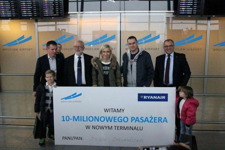 10-milionowy pasażer wylądował we Wrocławiu