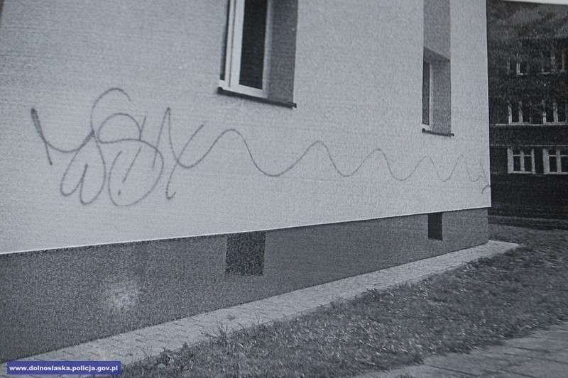 Grafficiarz w rękach Policji