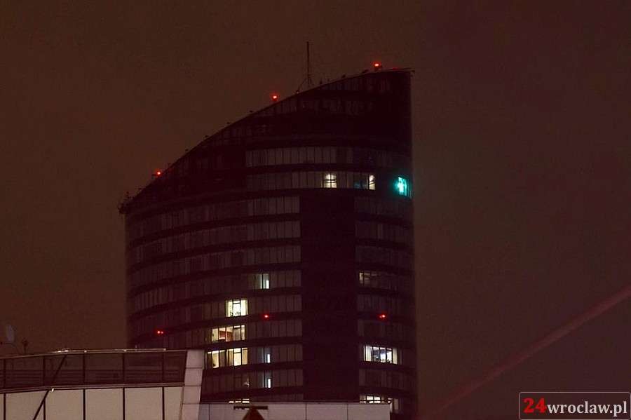 Zielone światełko ze Sky Tower