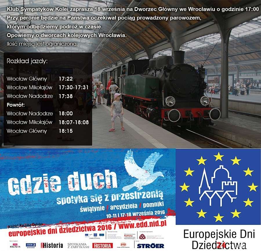 Parowozem z Wrocławia Głównego do Nadodrza i z powrotem.