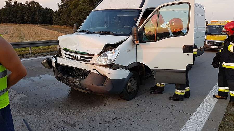 Zderzenie 4 aut na autostradzie A4