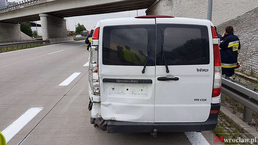 Kolizja na autostradzie A4