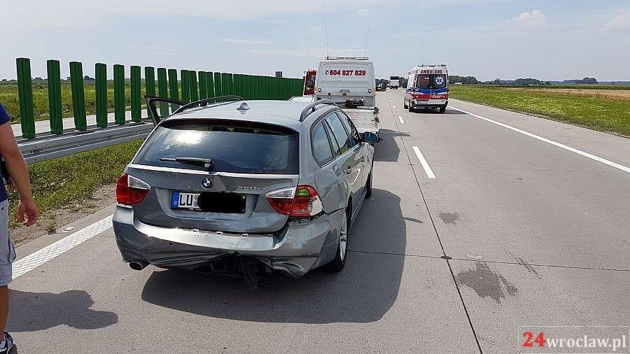 Wypadek i ogromny korek na autostradzie