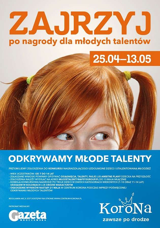 Centrum Korona szuka młodych talentów