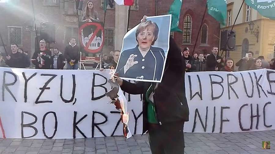Spalanie zdjęcia Angeli Merkel to przestępstwo wg prezydenta Wrocławia 