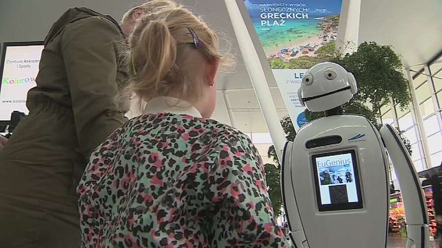 Robot robił furorę na wrocławskim lotnisku