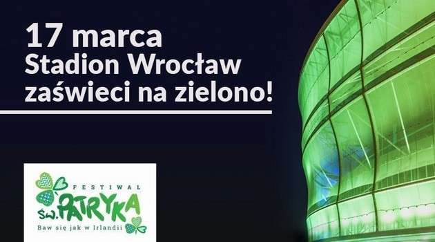 Dzień Świętego Patryka we Wrocławiu: stadion na zielono