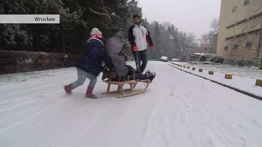 Pierwszy śnieg we Wrocławiu