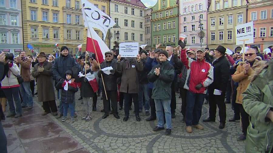 Antyrządowe manifestacje we Wrocławiu. 