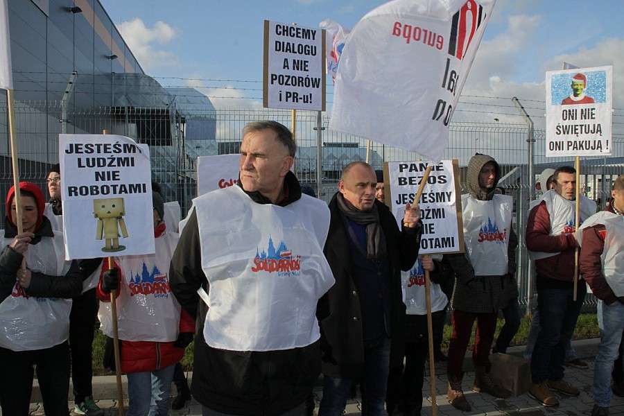 Protest na Bielanach Wrocławskich