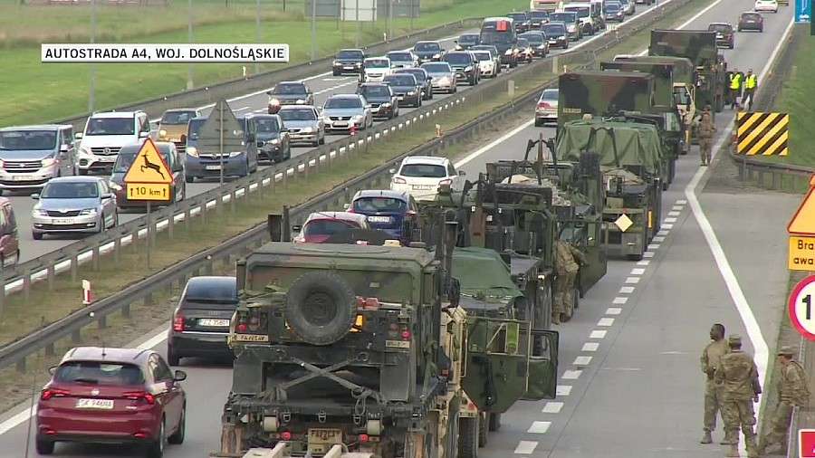Amerykański konwój zgubił amunicję na autostradzie A4