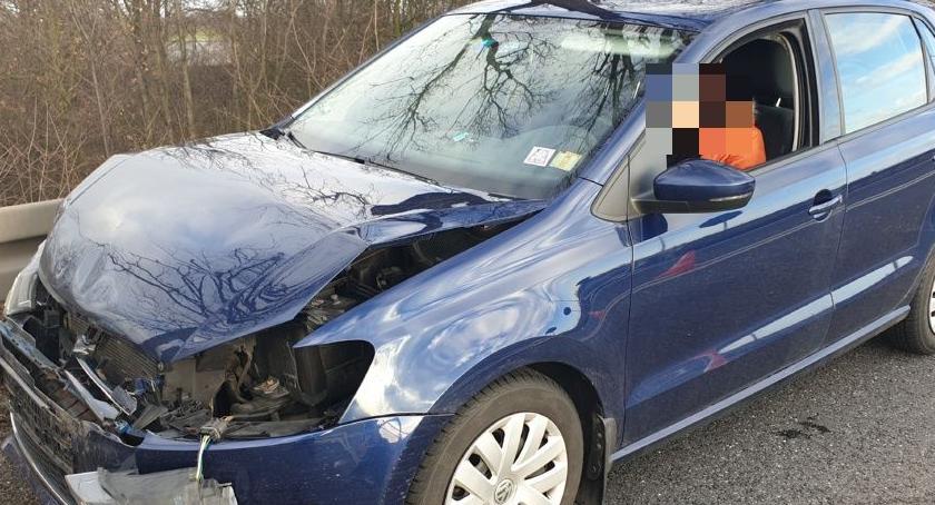 Zderzenie na łączniku autostrady A4 w Kostomłotach