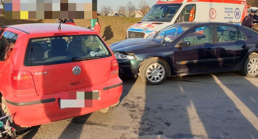 Zderzenie trzech aut pod Wrocławiem