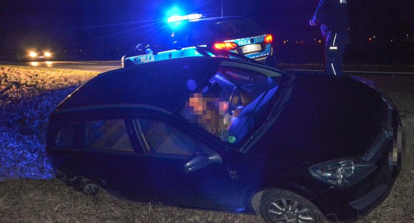 Astra wypadła z drogi