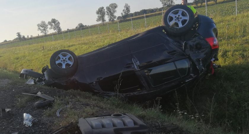 Dachowanie na A4 pod Wrocławiem