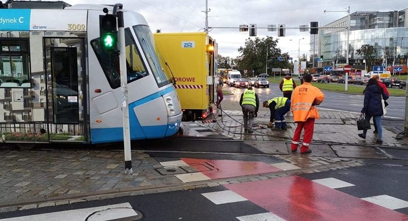 Na Palcu Strzegomskim wykoleił się dwukrotnie tramwaj