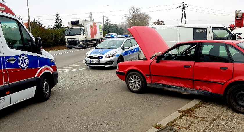Zderzenie Audi z Vw w Strzelinie
