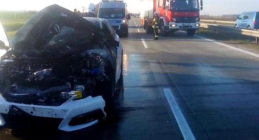 Autostrada A4 dwa wypadki na odcinku kilometra