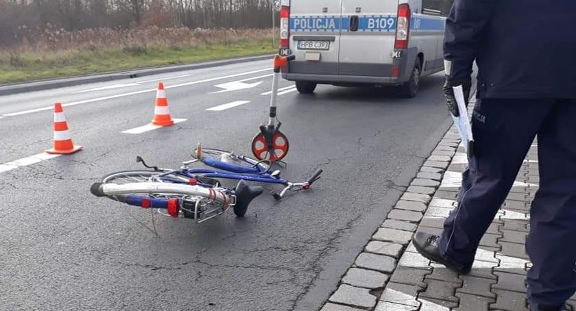 Potrącenie rowerzysty na Kròlewieckiej
