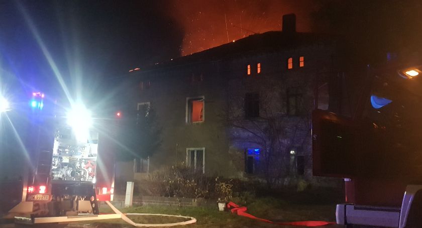 Pożar domu w Brożcu