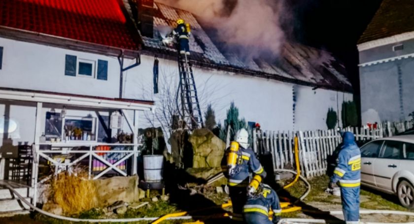 Pożar domu w Baldwinowicach