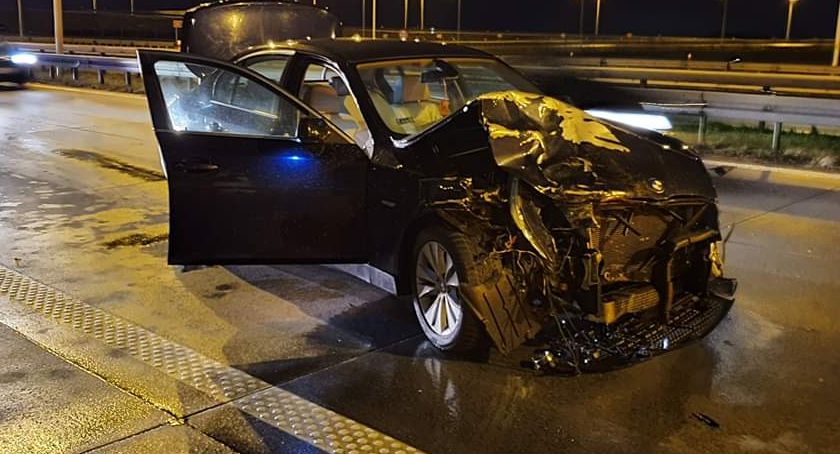 Wypadek na autostradzie A4 za zjazdem na S8