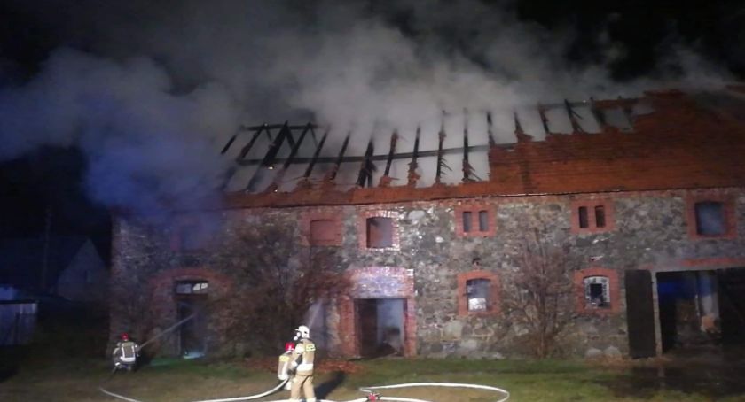 Pożar budynku w Biskupicach