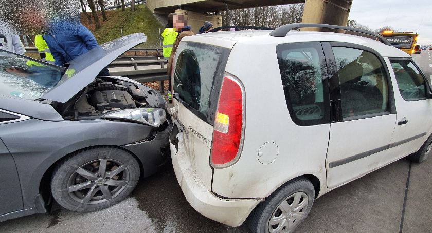 Seria kolizji na autostradzie A4