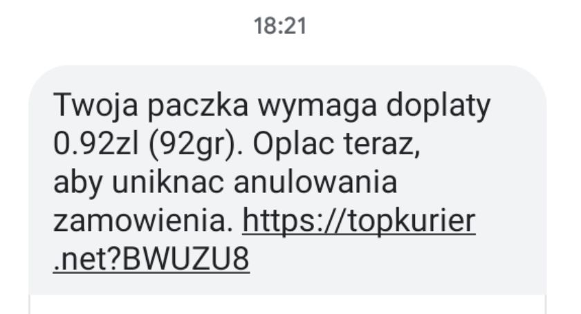 Dostałeś SMS z prośbą o dopłatę do przesyłki? Uważaj to może być oszustwo!