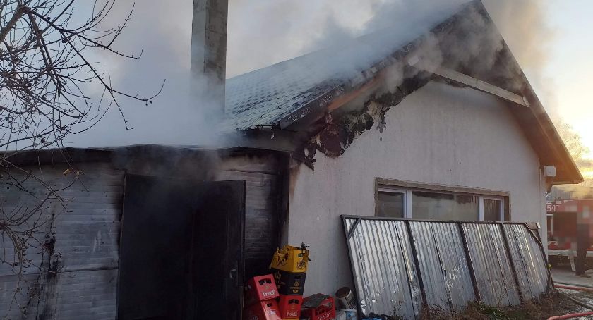 Pożar budynku w Karnkowie