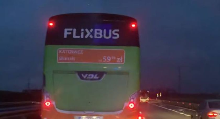 Autobus blokował przejazd karetce pogotowia na A4