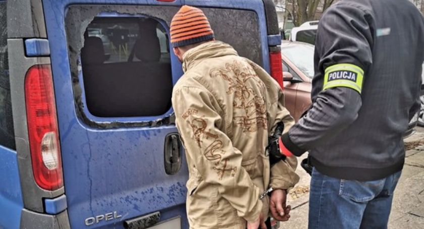 Zatrzymany na gorącym uczynku podczas włamania do pojazdu. Miał ponad 3 promile alkoholu w wydychanym powietrzu
