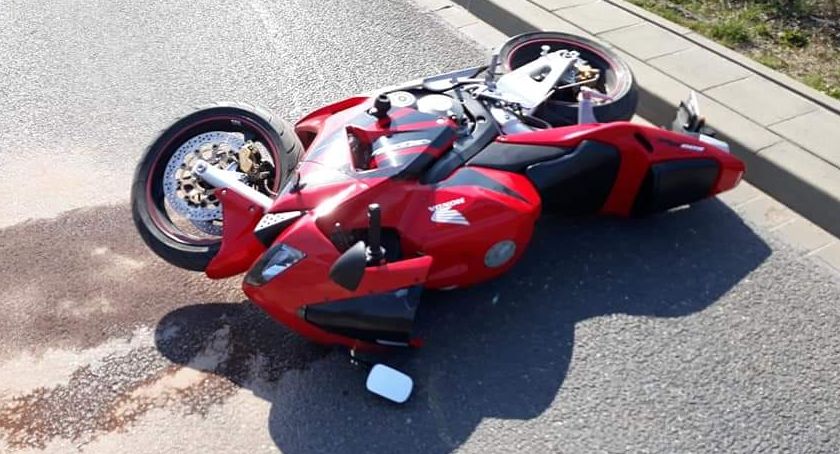 Wypadek motocyklisty we Wrocławiu