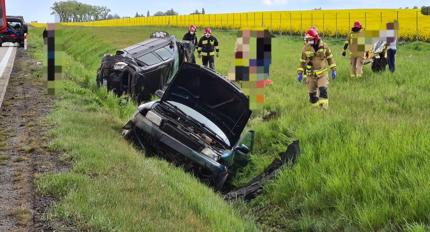Wypadek na A4- 3 osoby poszkodowane