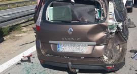 Zderzenie pięciu samochodów na A4