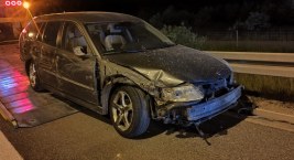 Kolizja osobówki z ciężarówka na S8 w kierunku Kudowy