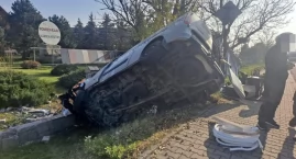 Bielany Wrocławskie. Kierowca osobówki wymusił pierwszeństwo przejazdu