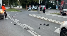 Koszmarny wypadek na Dyrekcyjnej. Motocyklista, któr…