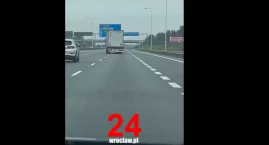 Niebezpieczne manewry ciężarówki na A4 i AOW. Policj…