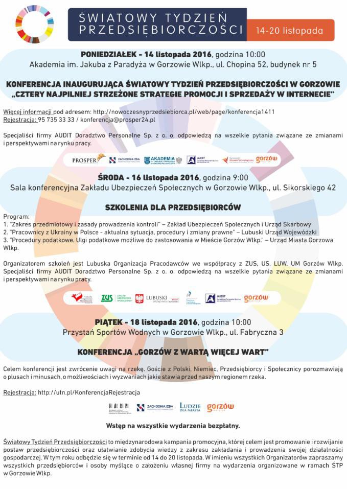 Relacja ze szkolenia w ramach Światowego Dnia Przedsiębiorczości
