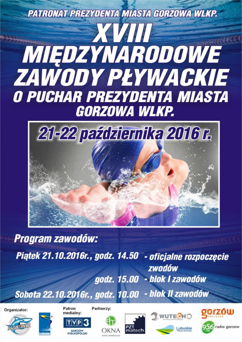 Zawody Pływackie o Puchar Prezydenta Miasta Gorzowa 21 - 22 paź