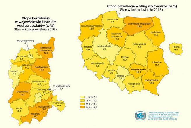 9,9 proc. - poziom bezrobocia w województwie lubuskim